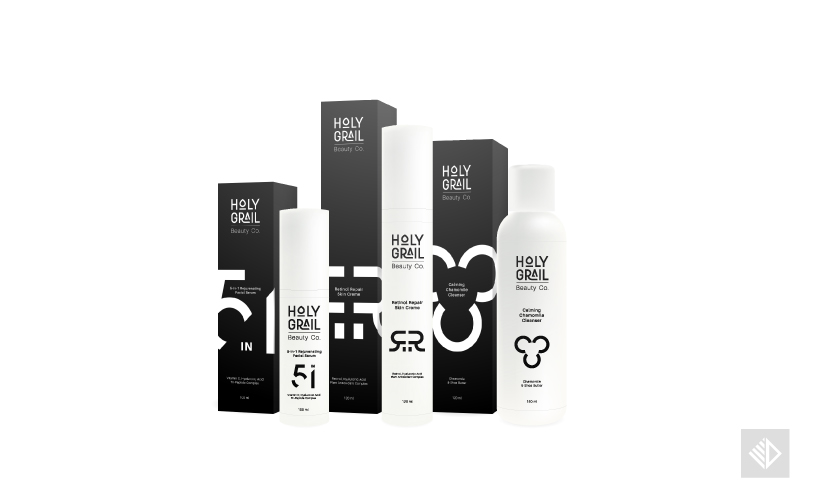 Brand Design - Holy Grail Cosmetics packages