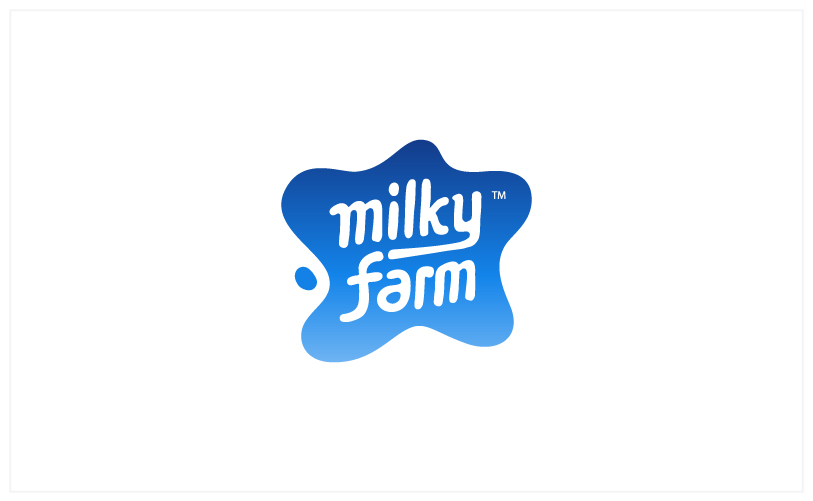 Brand Design - Milky Farm logo blue