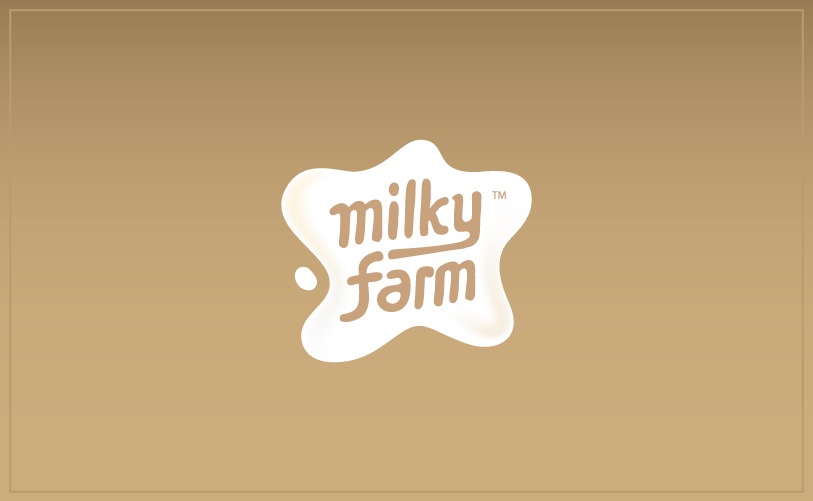 Brand Design - Milky Farm logo white