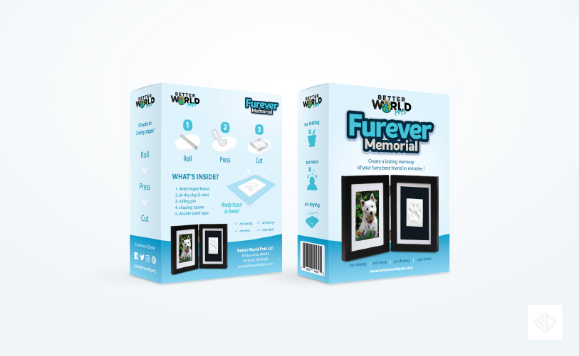 Package Design - Better World Pets package hinged frame ສັດລ້ຽງ