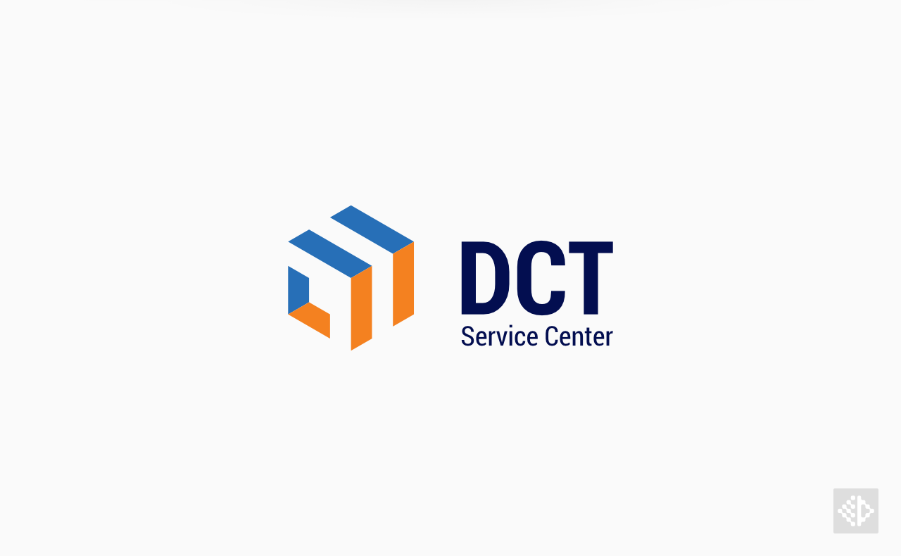 DCT logo english typeface